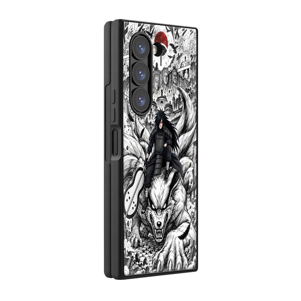 Shadow Manga Warrior Samsung Z Fold Glass Case