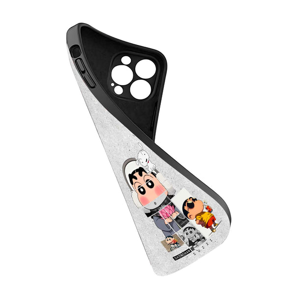 Shinchan Grid Silicone Case