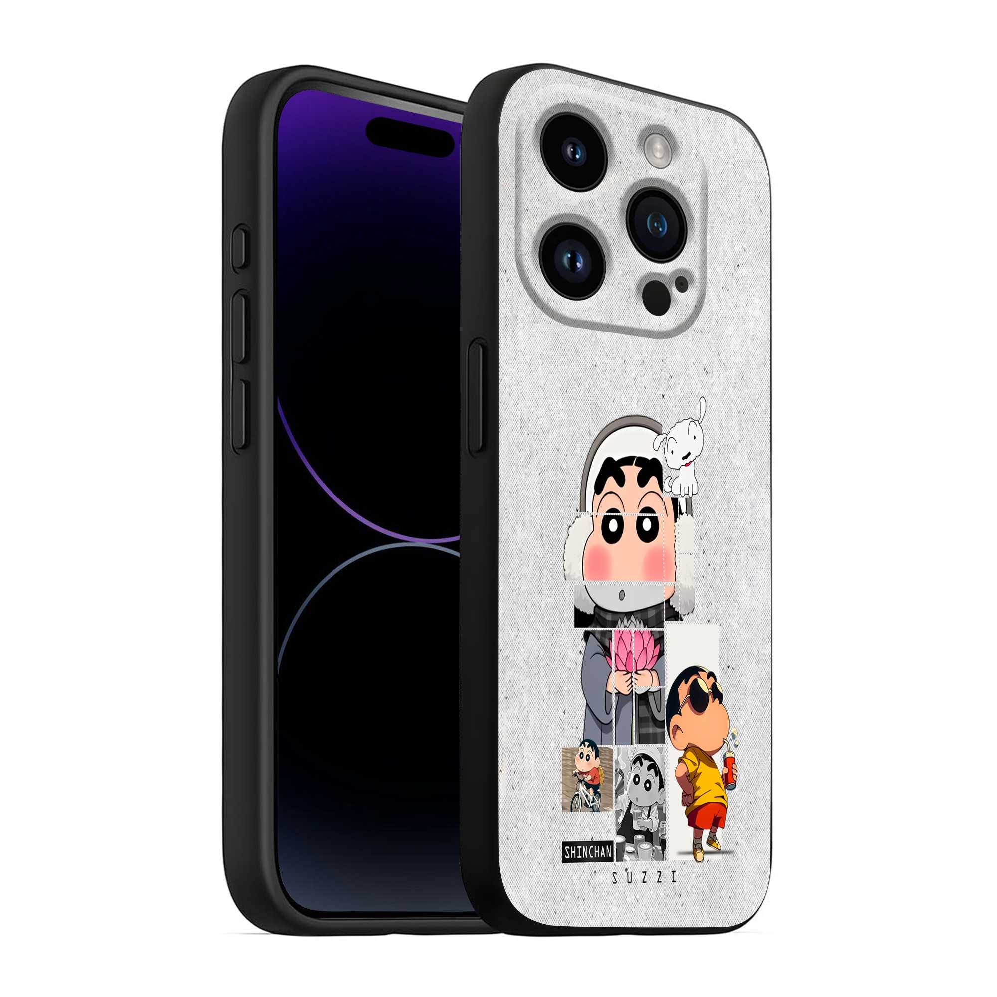 Shinchan Grid Silicone Case
