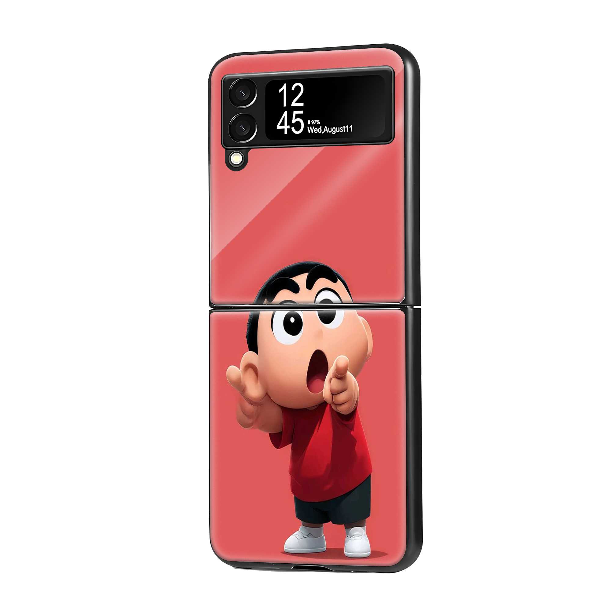 Shinchan Surprise Samsung Z Flip Glass Case