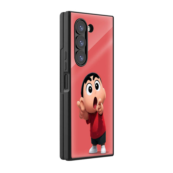 Shinchan Surprise Samsung Z Fold Glass Case