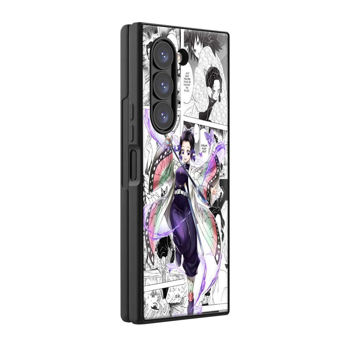 Shinobu Butterfly Aura Samsung Z Fold Glass Case