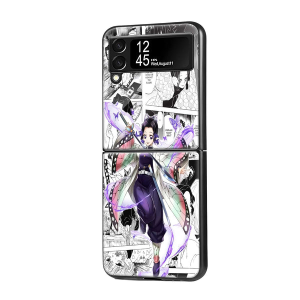 Shinobu Butterfly Aura Samsung Z Flip Glass Case