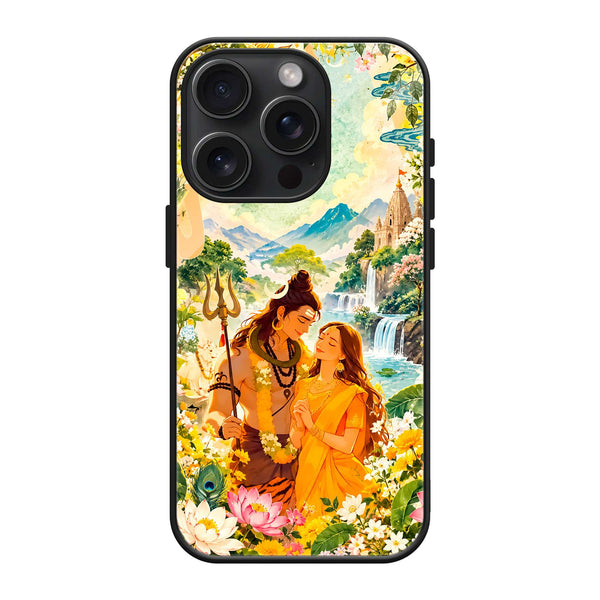 Shiv Parvati Divine Love Glass Case