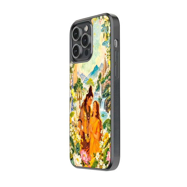Shiv Parvati Divine Love Glass Case