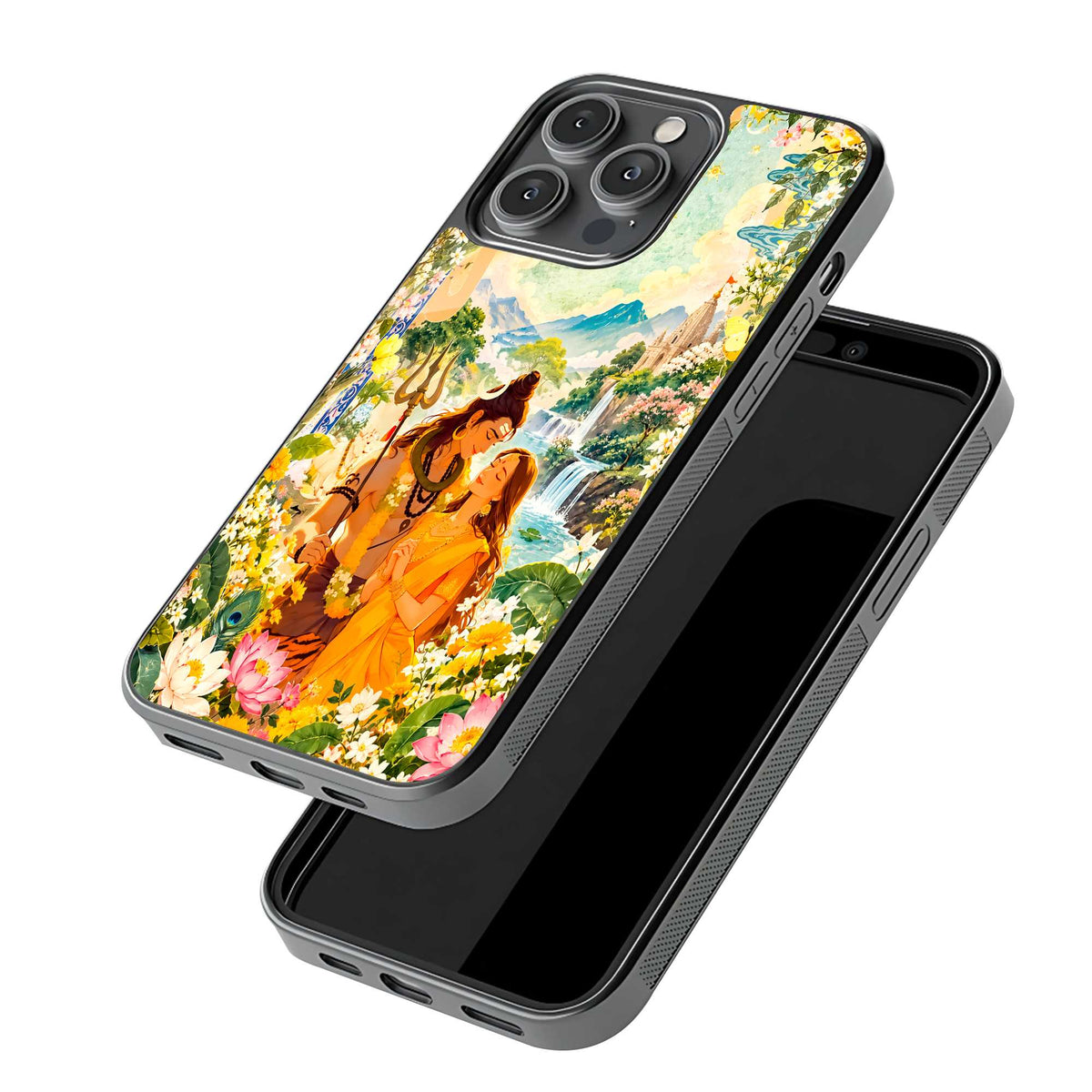 Shiv Parvati Divine Love Glass Case
