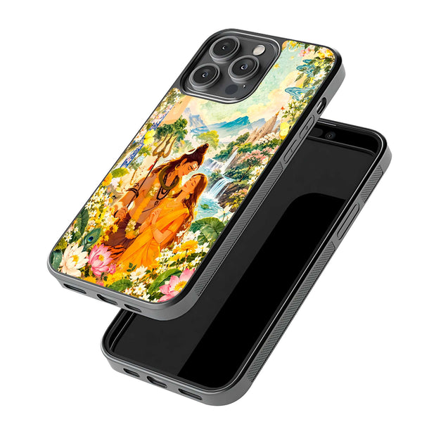 Shiv Parvati Divine Love Glass Case