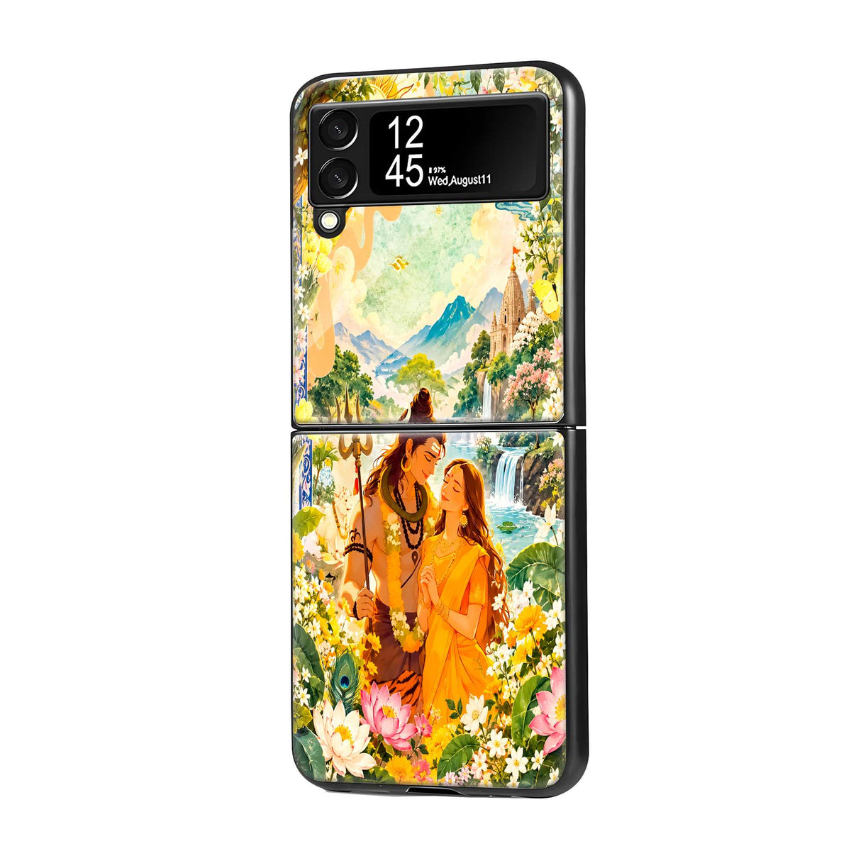 Shiv Parvati Divine Love Samsung Z Flip Glass Case