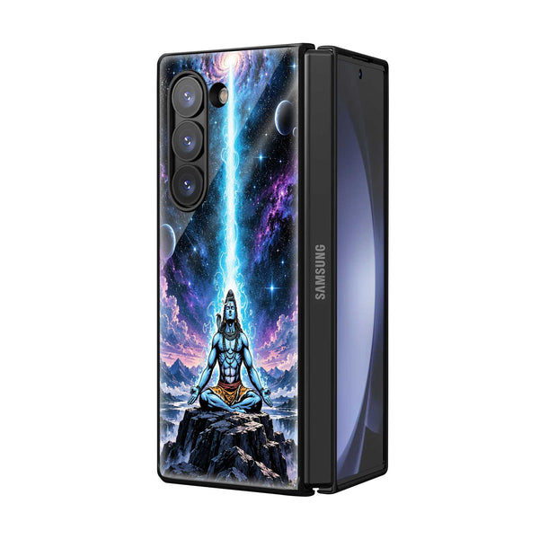 Shiva Cosmic Energy Samsung Z Fold Glass Case