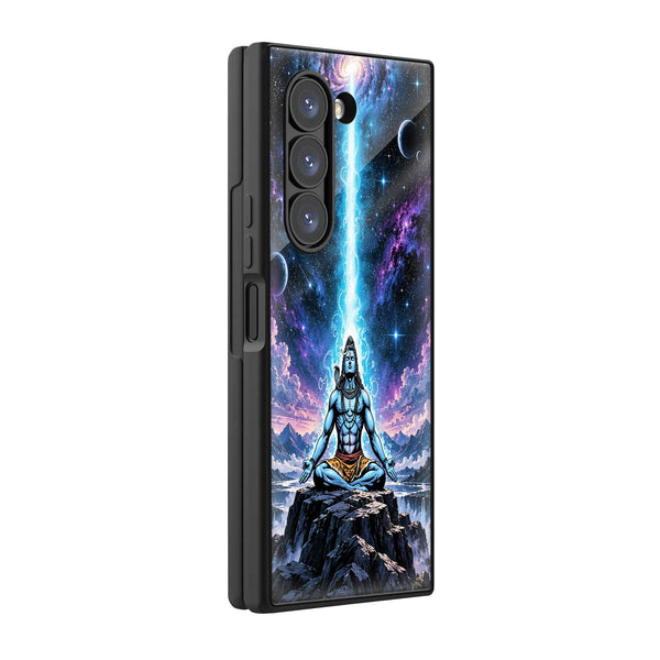 Shiva Cosmic Energy Samsung Z Fold Glass Case