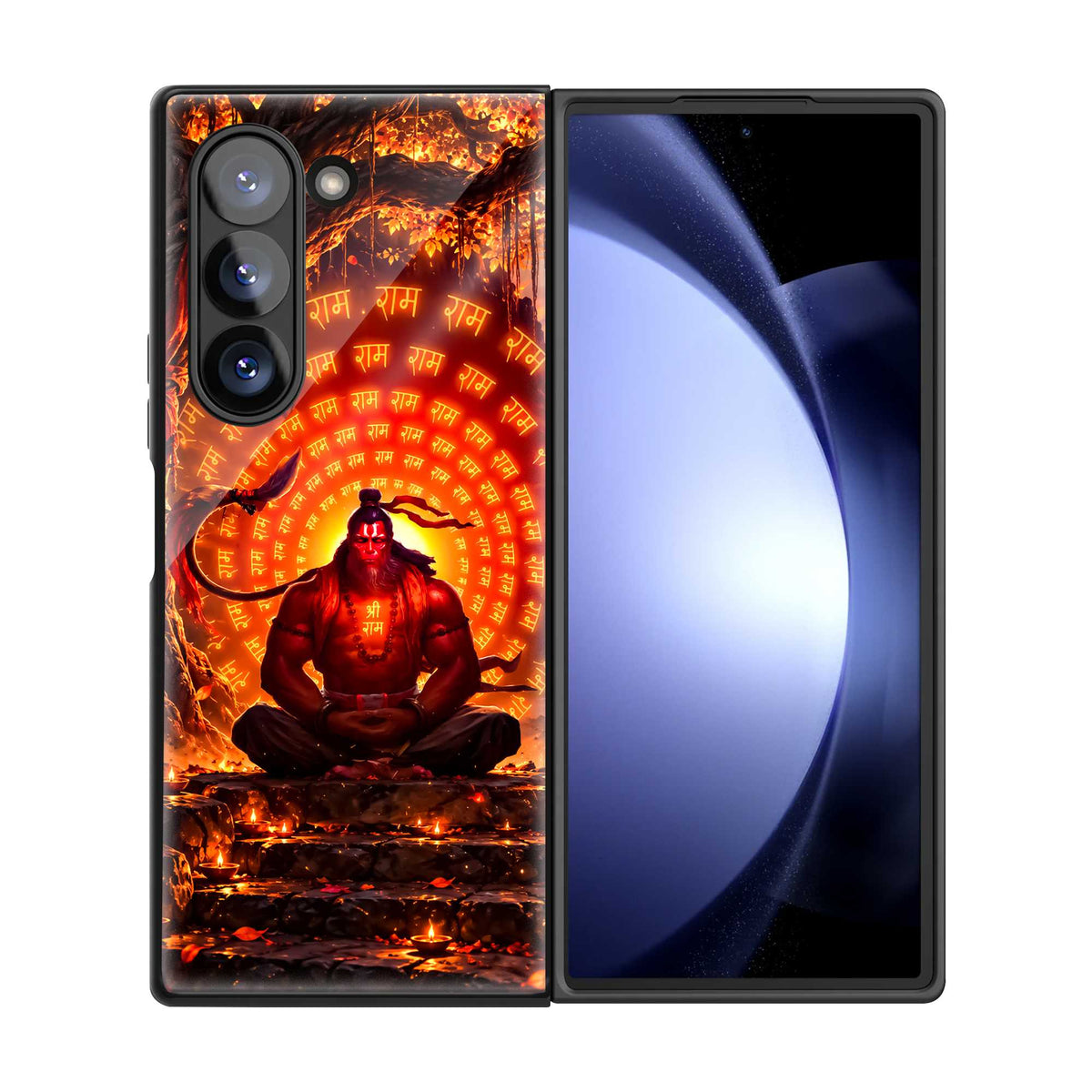 Shiva Sunset Meditation Samsung Z Fold Glass Case