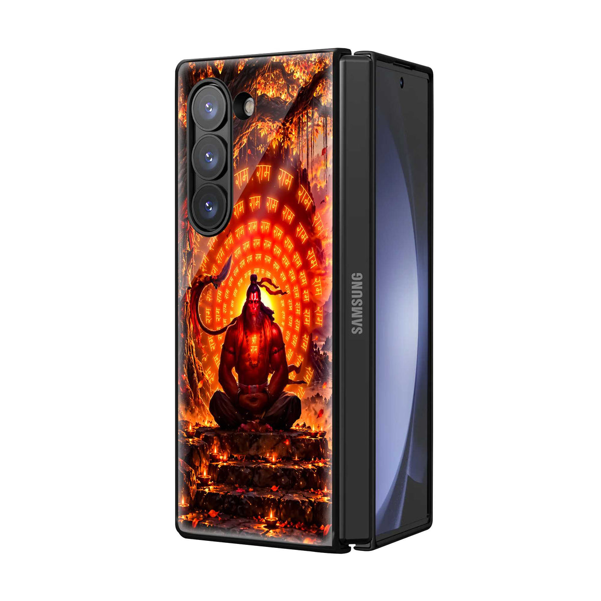 Shiva Sunset Meditation Samsung Z Fold Glass Case