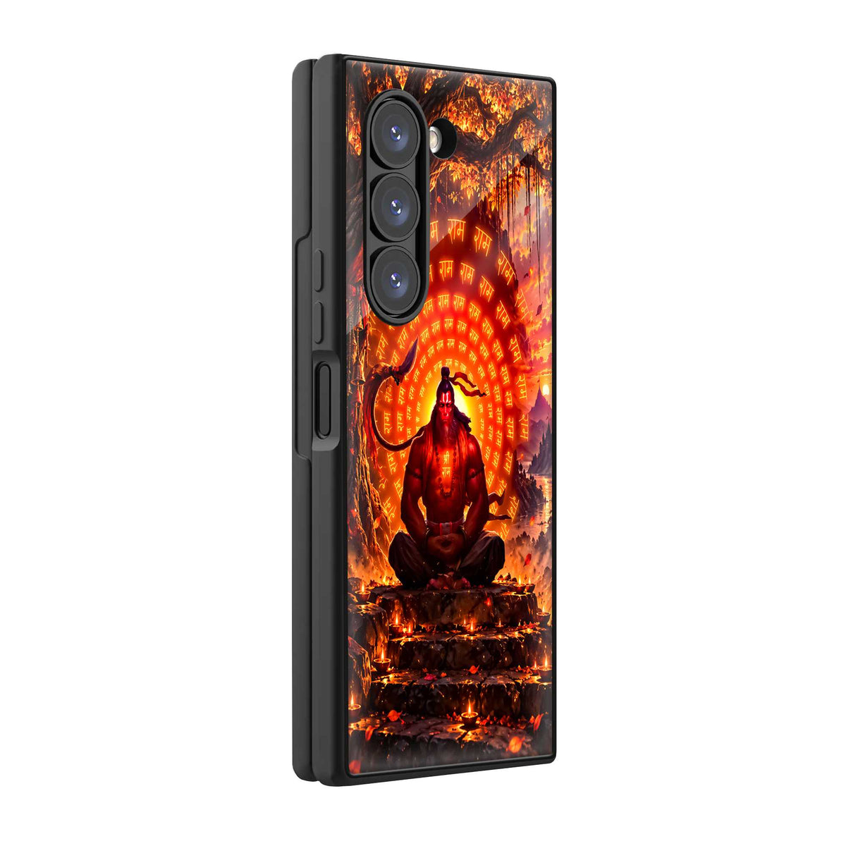 Shiva Sunset Meditation Samsung Z Fold Glass Case