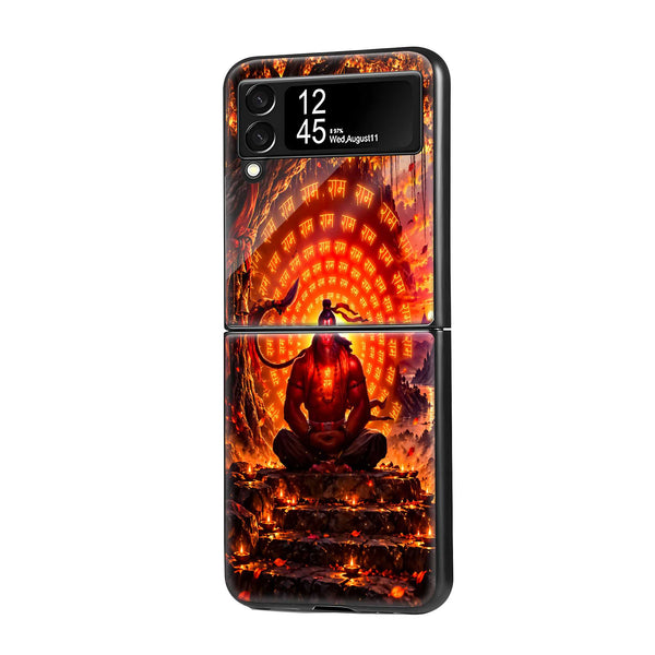 Shiva Sunset Meditation Samsung Z Flip Glass Case