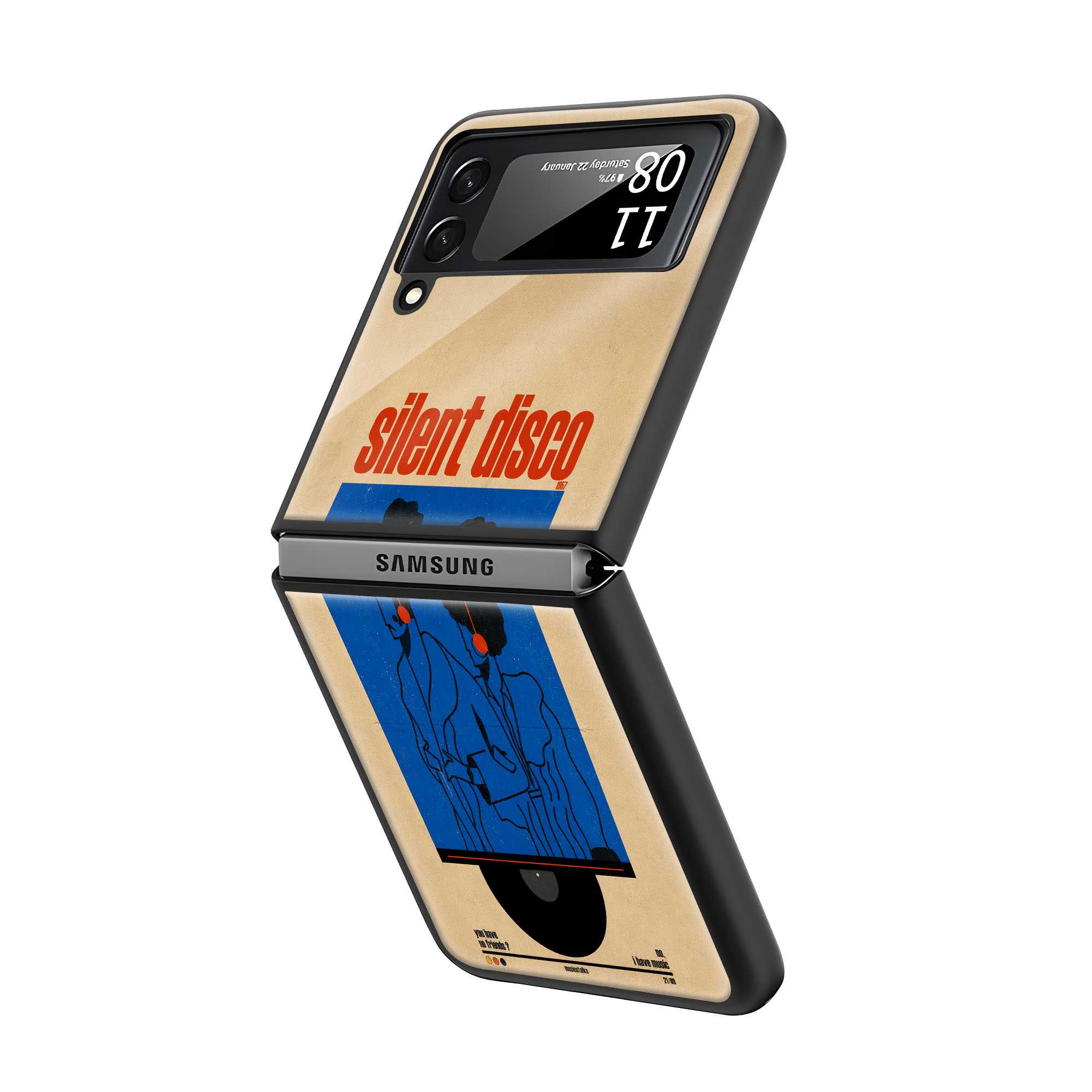 Silent Disco Samsung Z Flip Glass Case