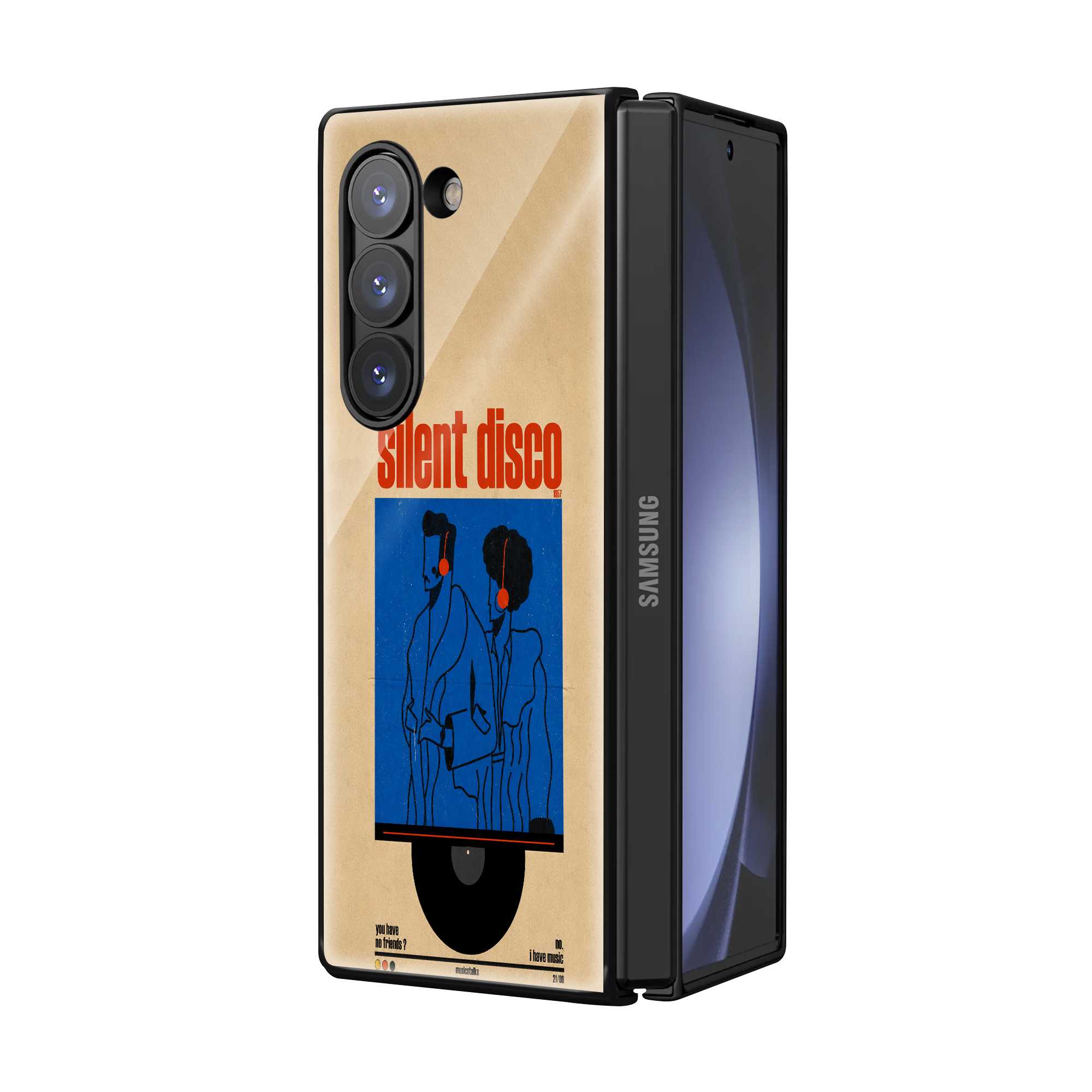 Silent Disco Samsung Z Fold Glass Case