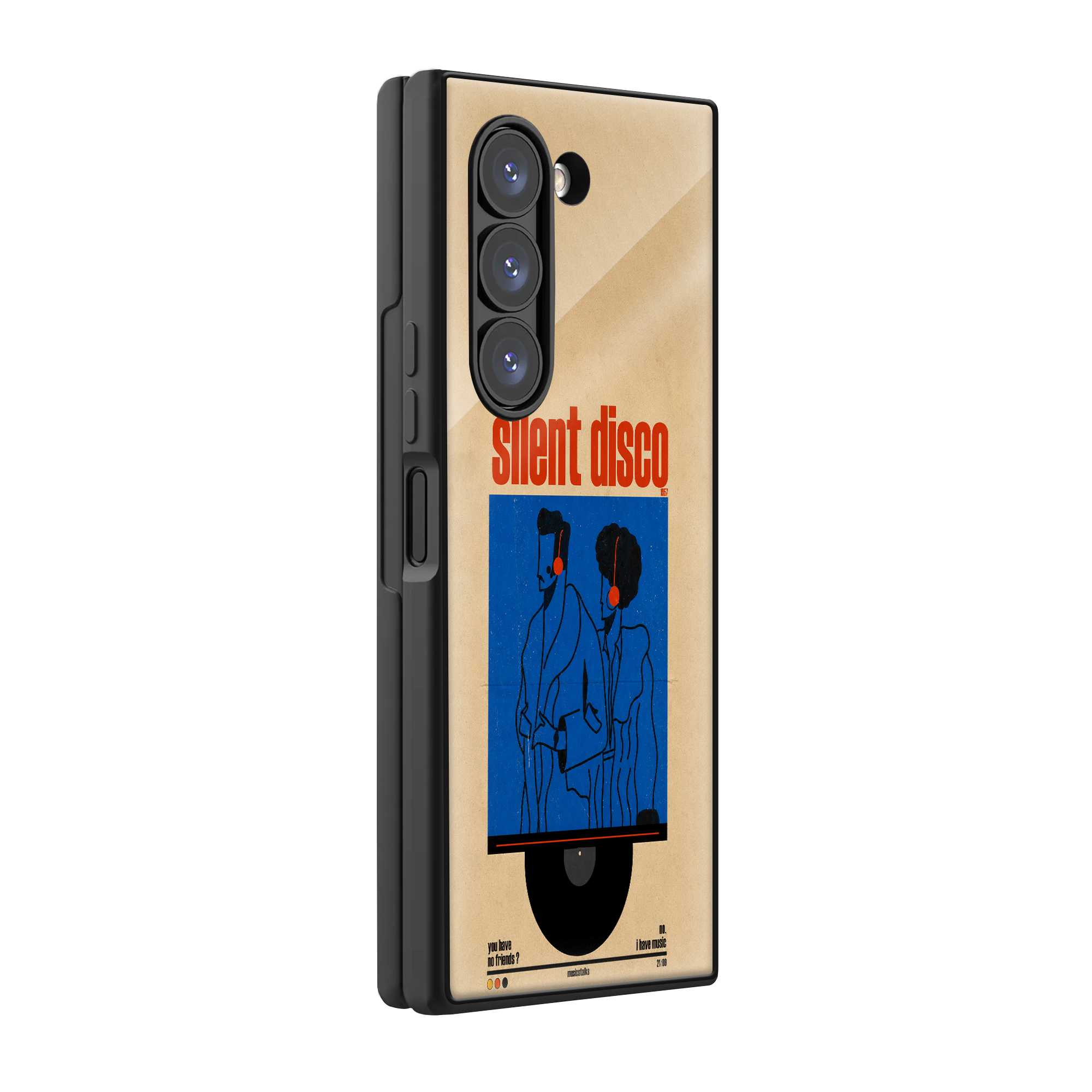 Silent Disco Samsung Z Fold Glass Case
