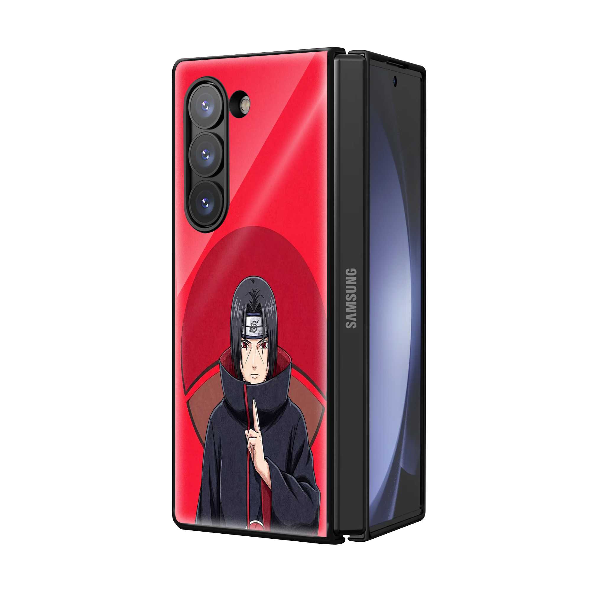 Silent Itachi Samsung Z Fold Glass Case