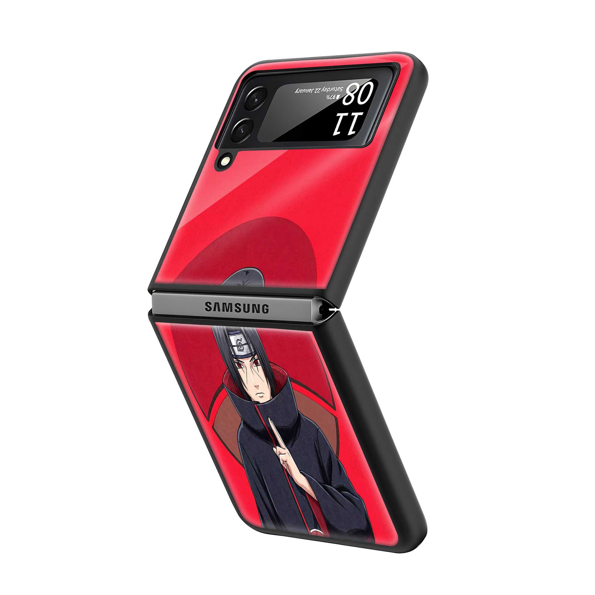 Silent Itachi Samsung Z Flip Glass Case