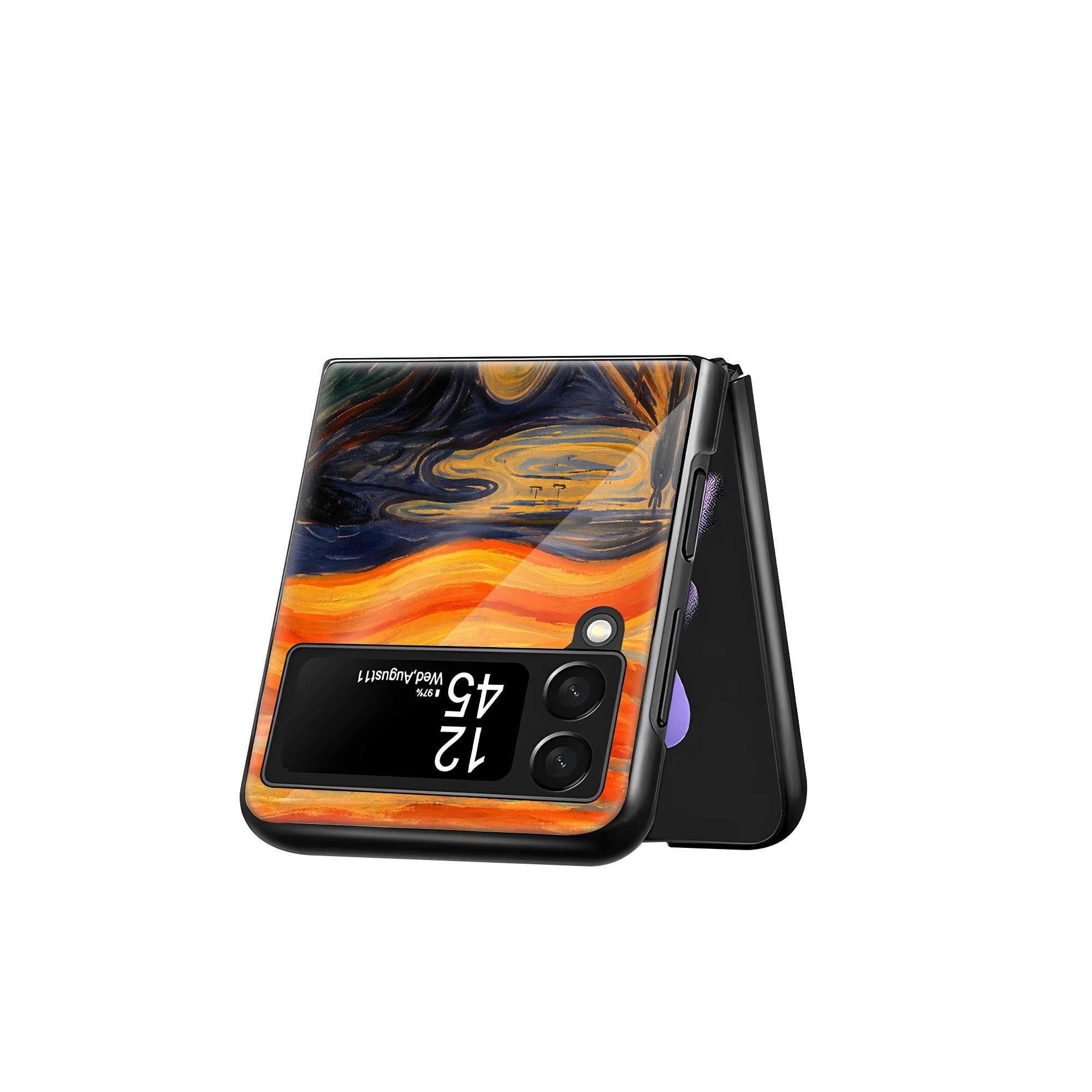 Silent Scream Samsung Z Flip Glass Case