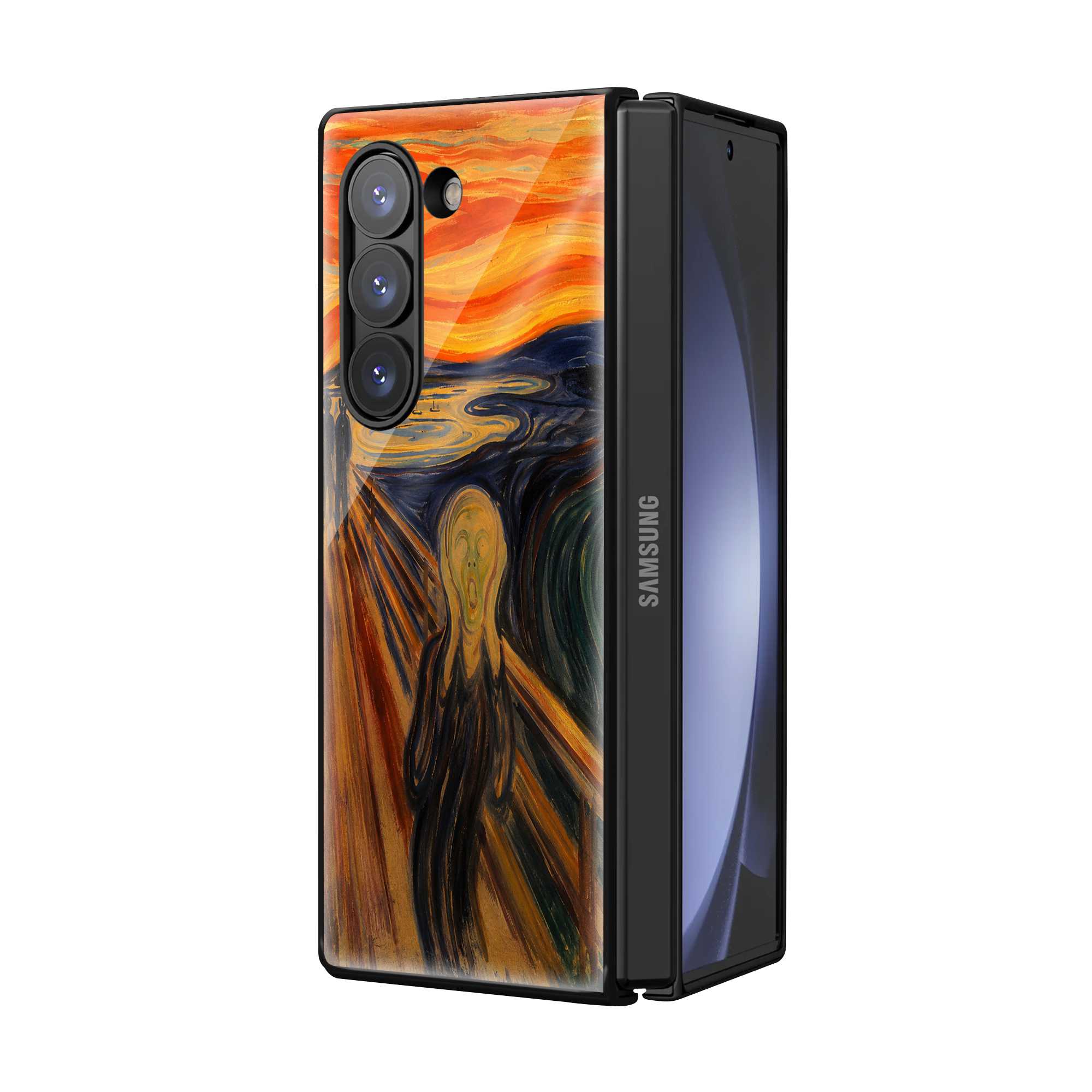 Silent Scream Samsung Z Fold Glass Case