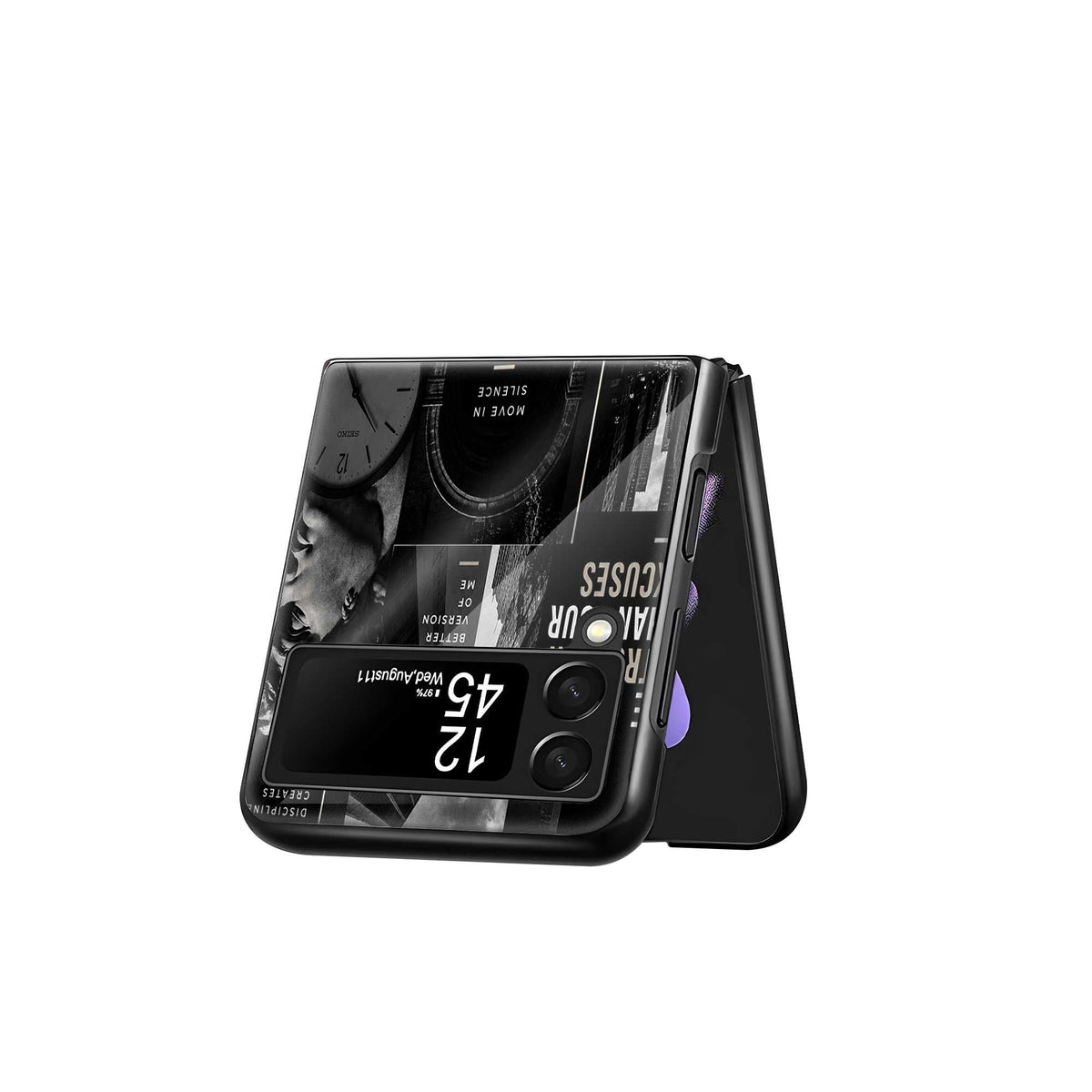 Silent Strategy Samsung Z Flip Glass Case