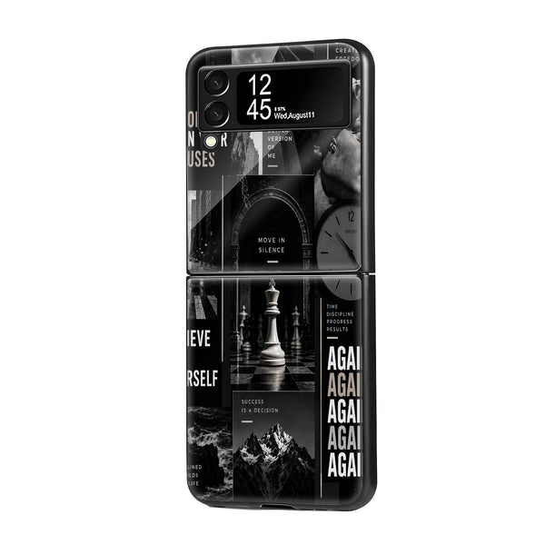 Silent Strategy Samsung Z Flip Glass Case