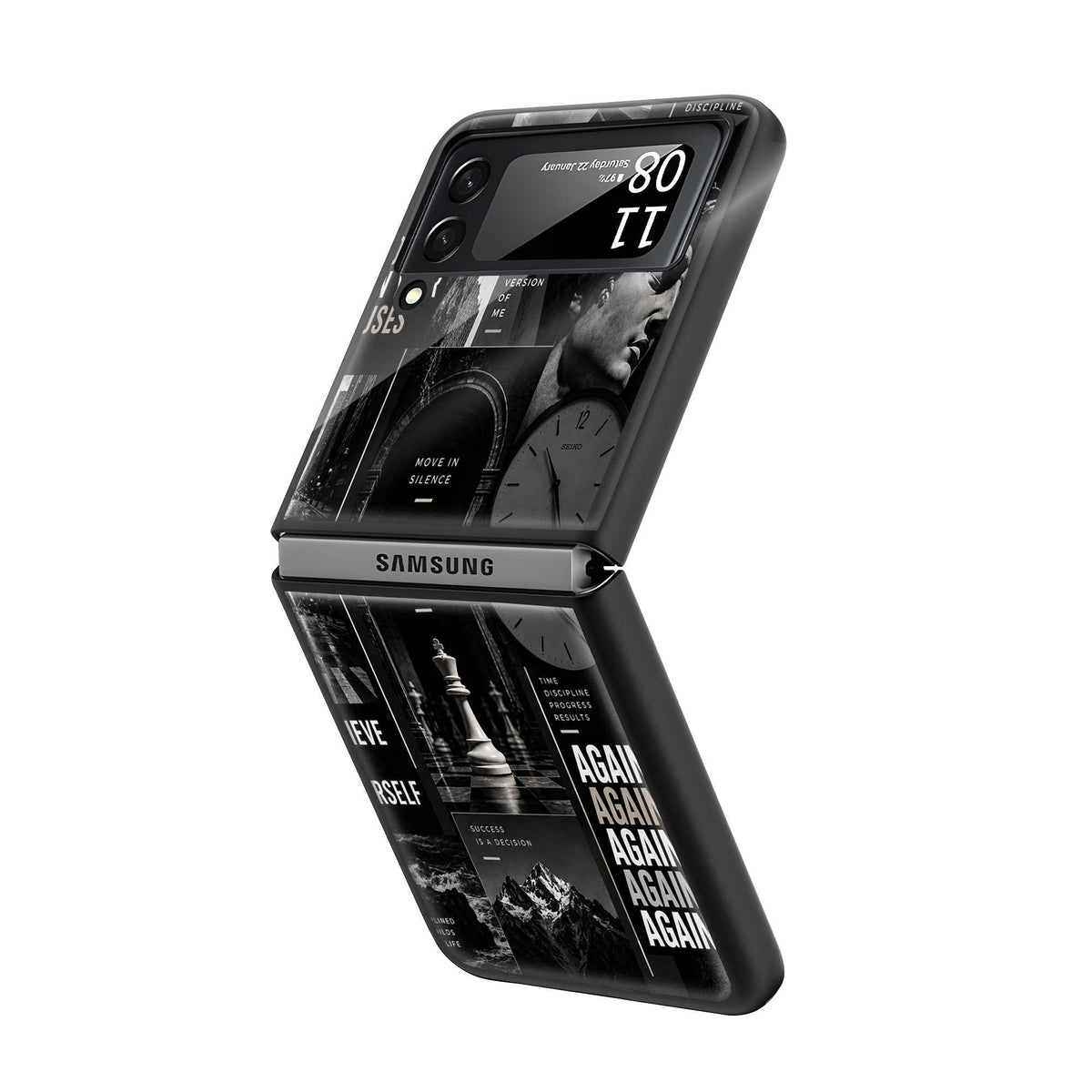 Silent Strategy Samsung Z Flip Glass Case