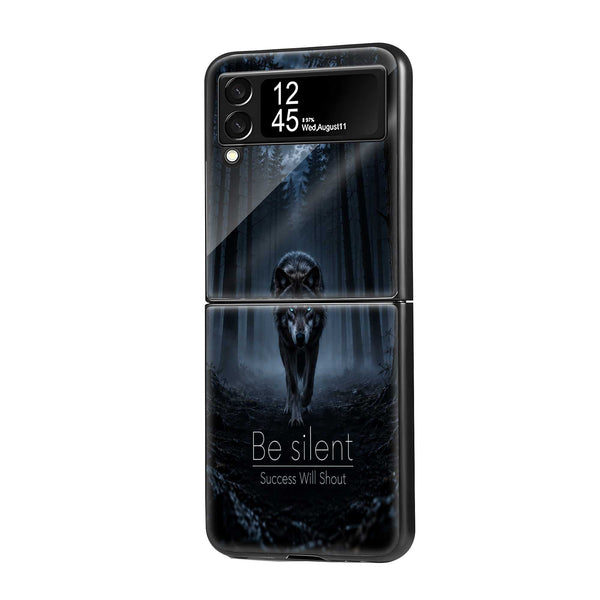 Silent Wolf Samsung Z Flip Glass Case