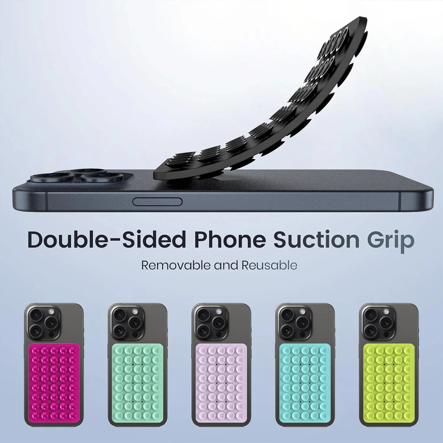 Double Sided Phone Suction Grip - Multicolor Secondary image