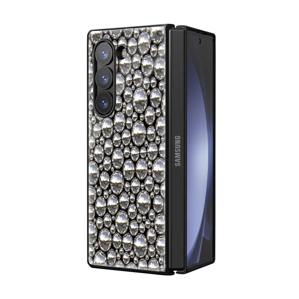 Silver Balls Samsung Z Fold Glass Case