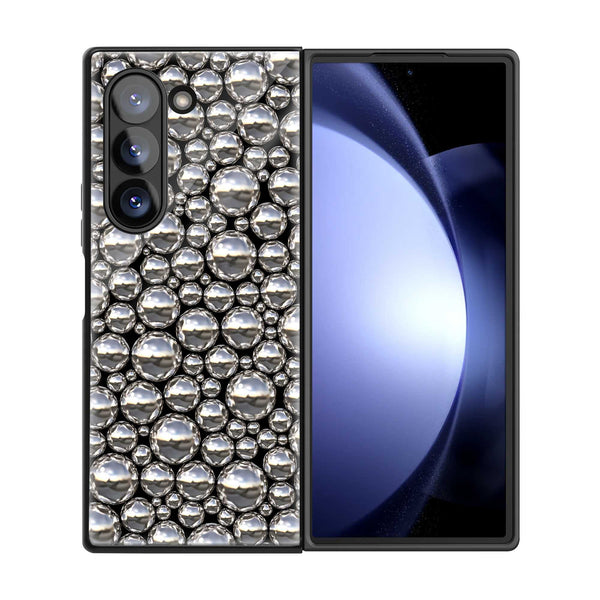 Silver Balls Samsung Z Fold Glass Case