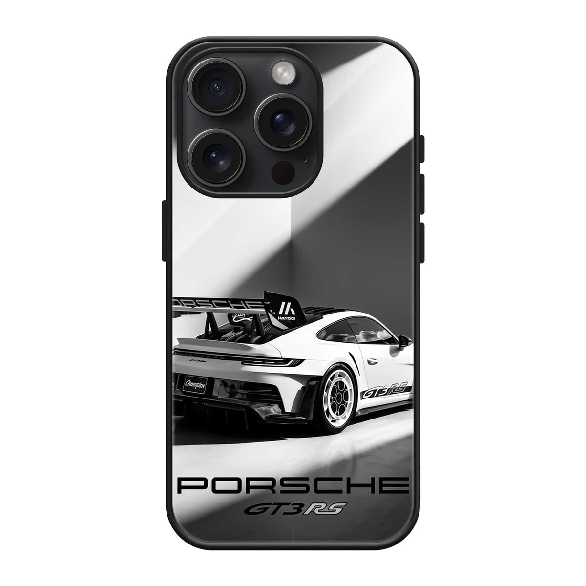 Silver Porsche GT3 Glass Case