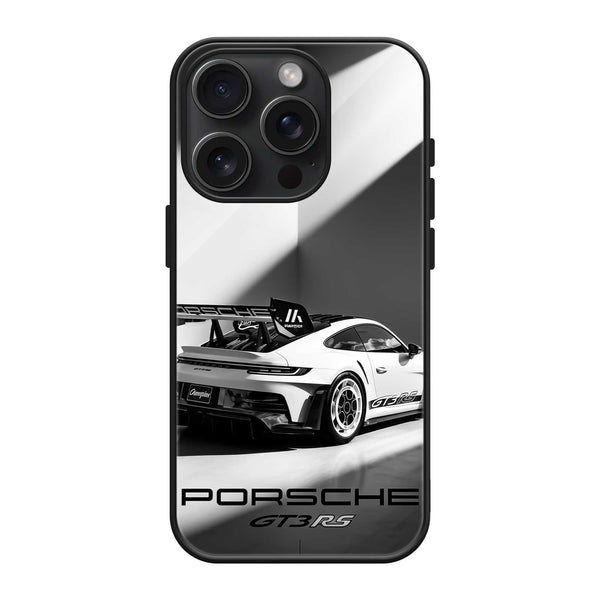 Silver Porsche GT3 Glass Case