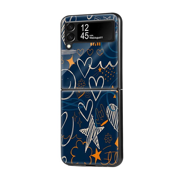 Sketch Pop Samsung Z Flip Glass Case