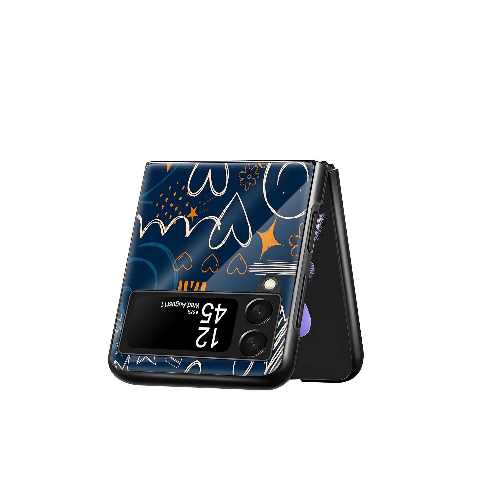 Sketch Pop Samsung Z Flip Glass Case