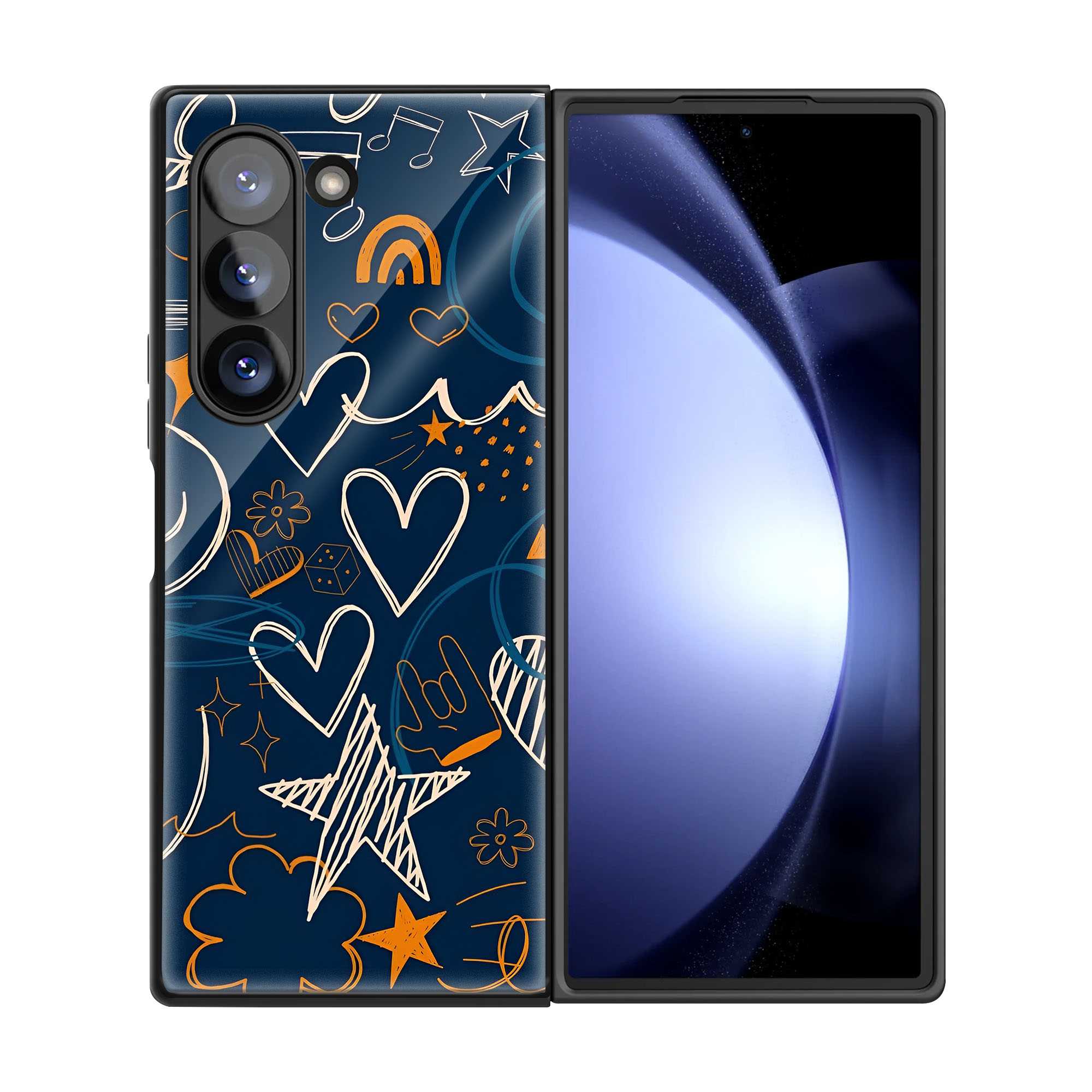 Sketch Pop Samsung Z Fold Glass Case