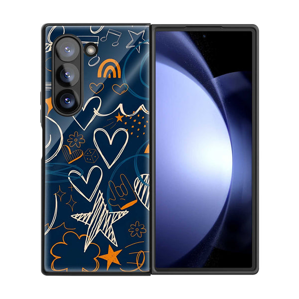 Sketch Pop Samsung Z Fold Glass Case
