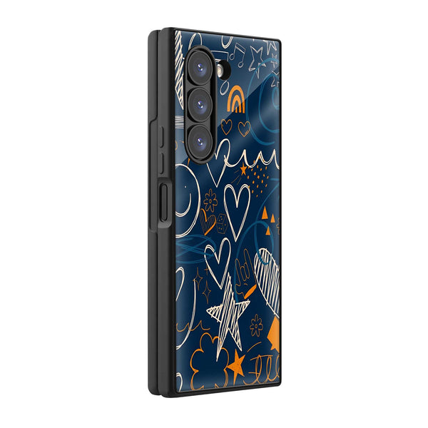 Sketch Pop Samsung Z Fold Glass Case