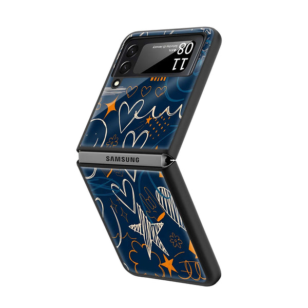 Sketch Pop Samsung Z Flip Glass Case