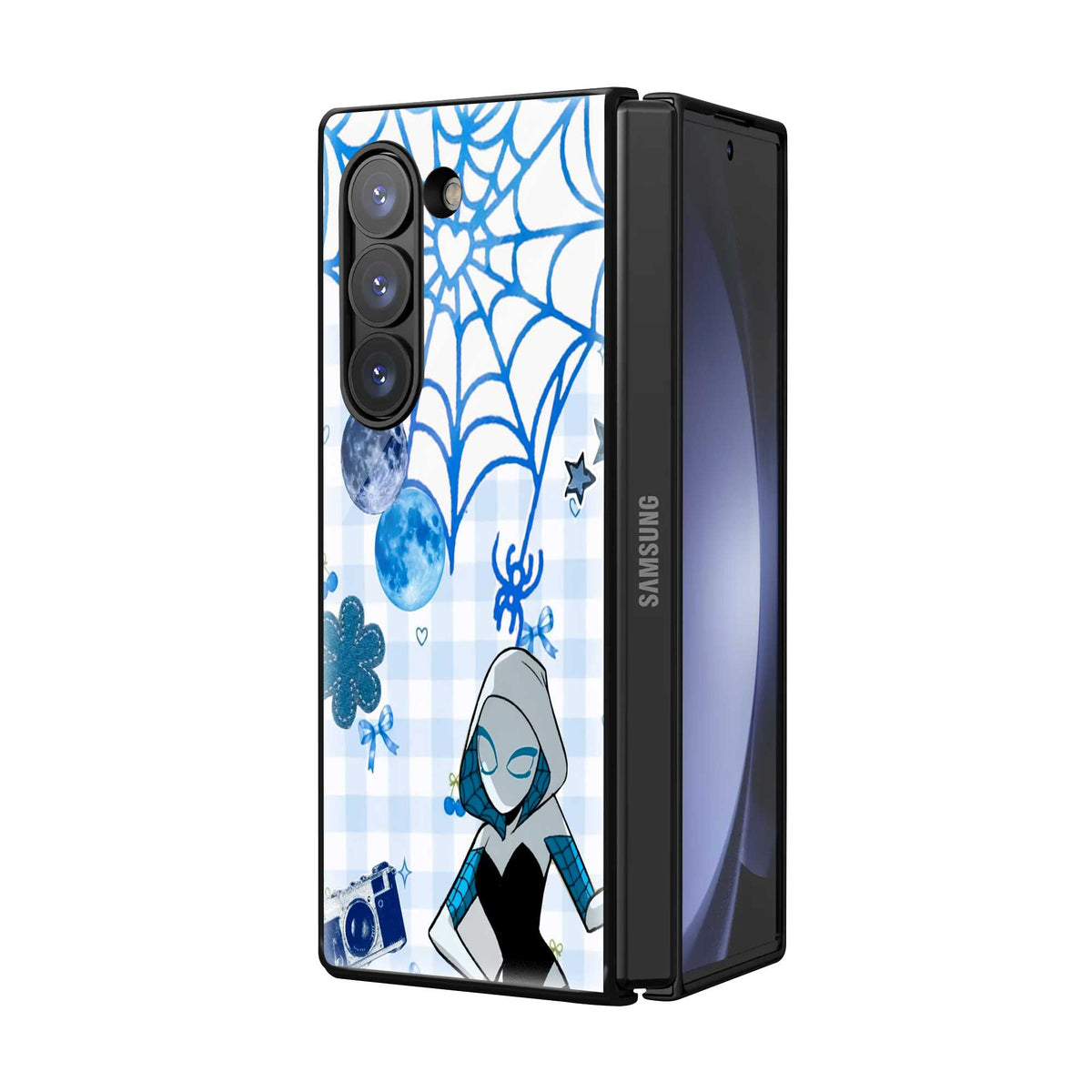 Sky Web Samsung Z Fold Glass Case
