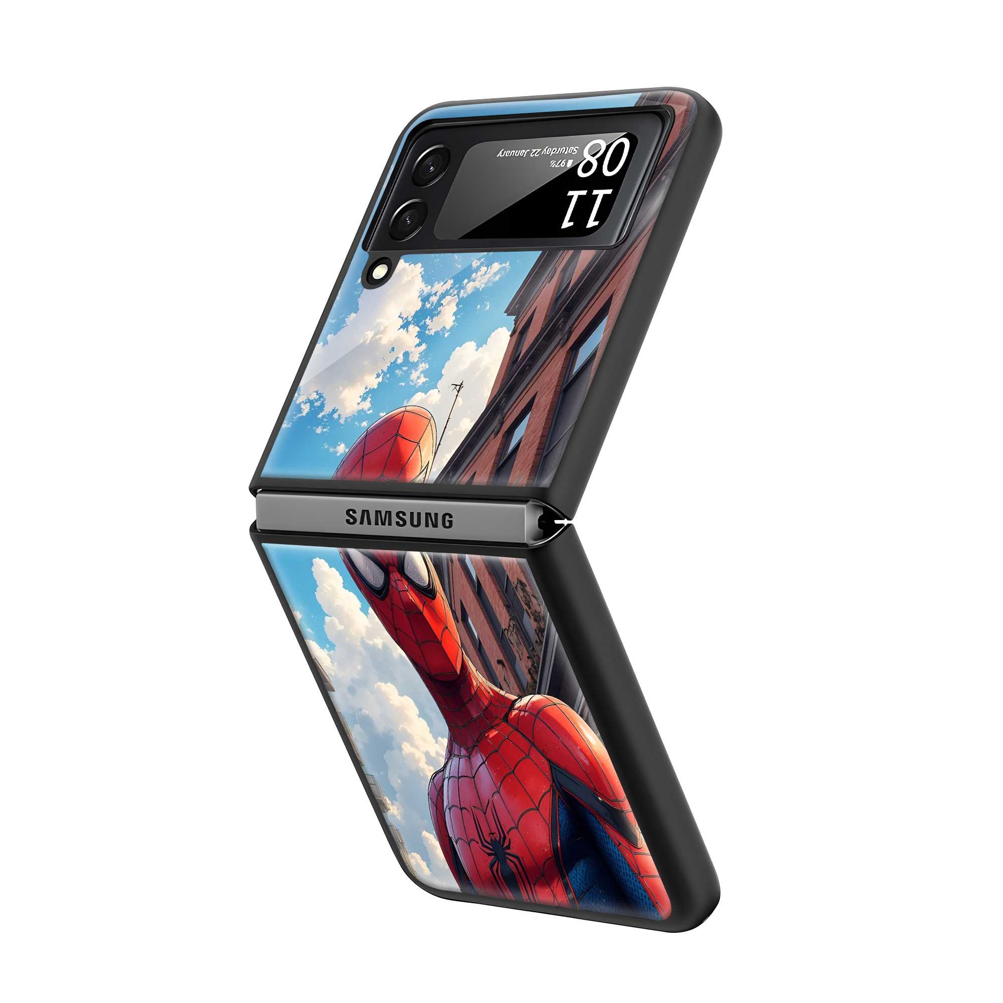 Sky Web Samsung Z Flip Glass Case Secondary image