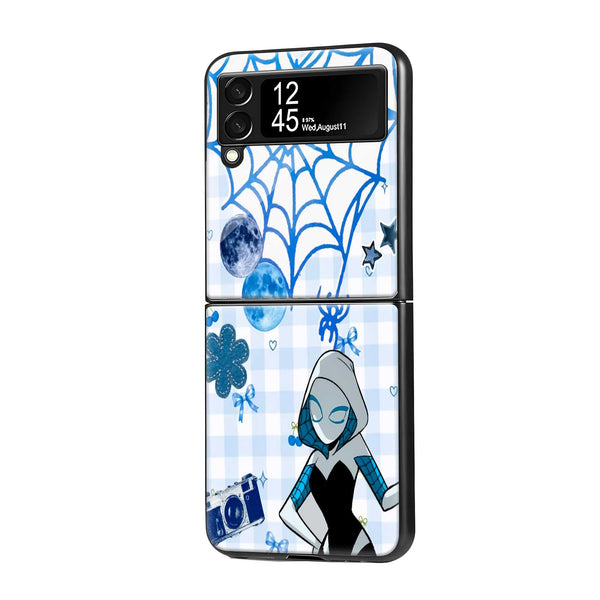 Sky Web Samsung Z Flip Glass Case