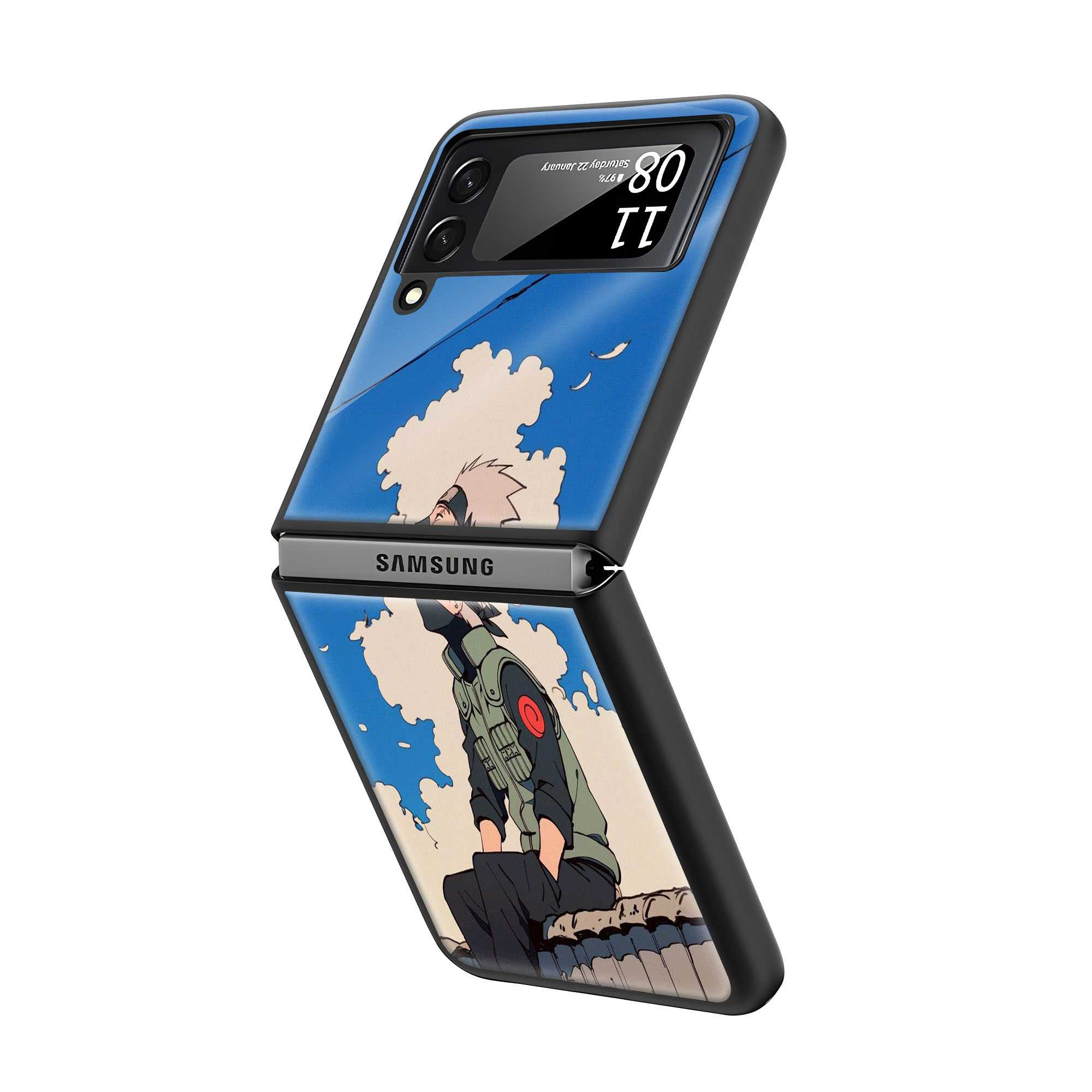 Sky of Silence Samsung Z Flip Glass Case