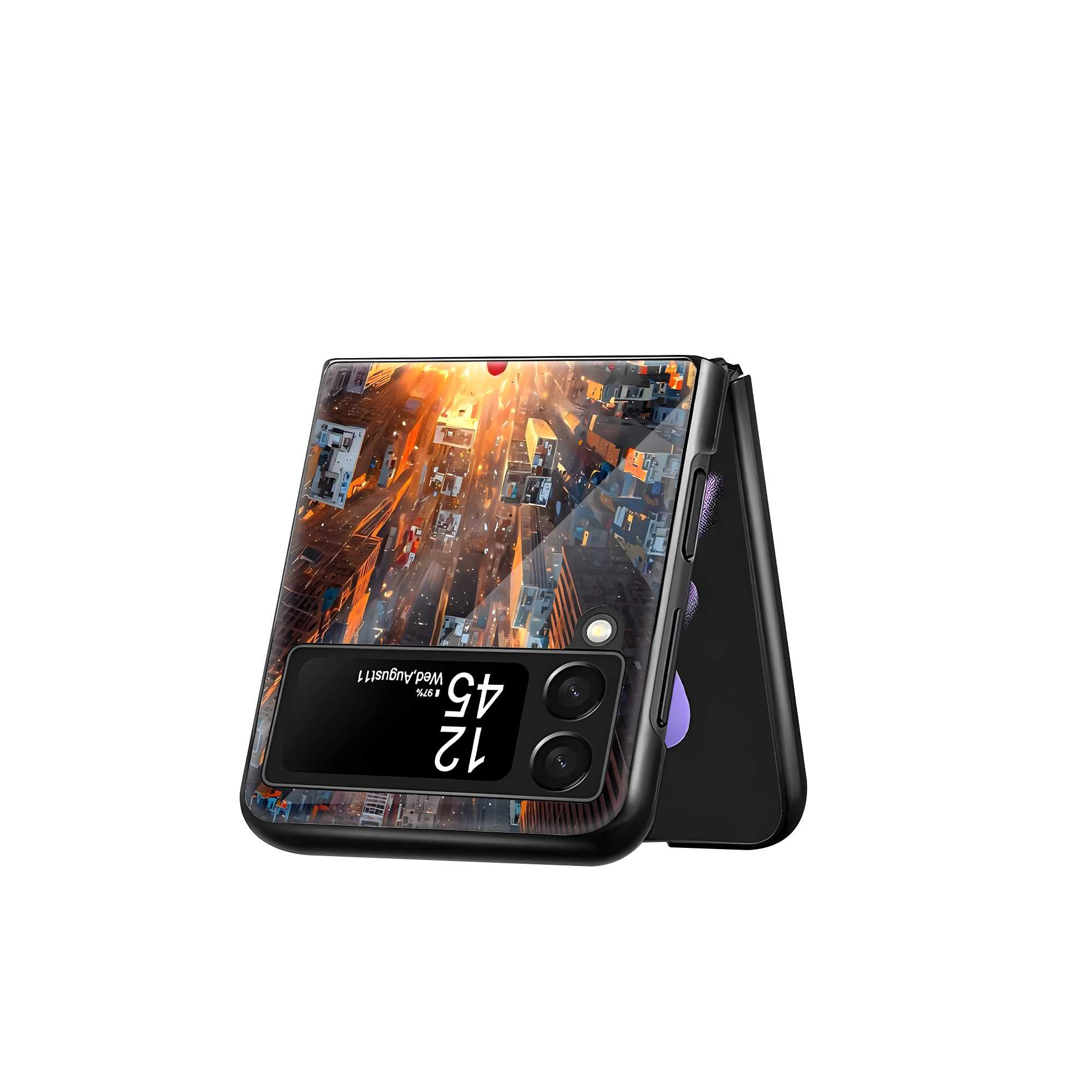 Skyline Slinger Samsung Z Flip Glass Case