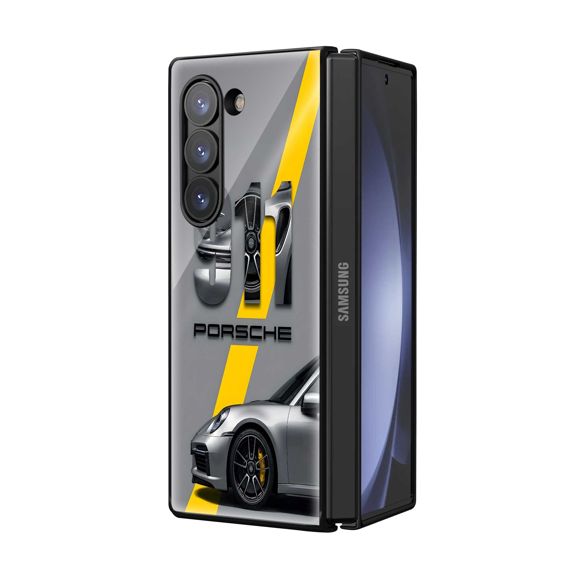 Sleek Car Samsung Z Fold Glass Case Secondary image
