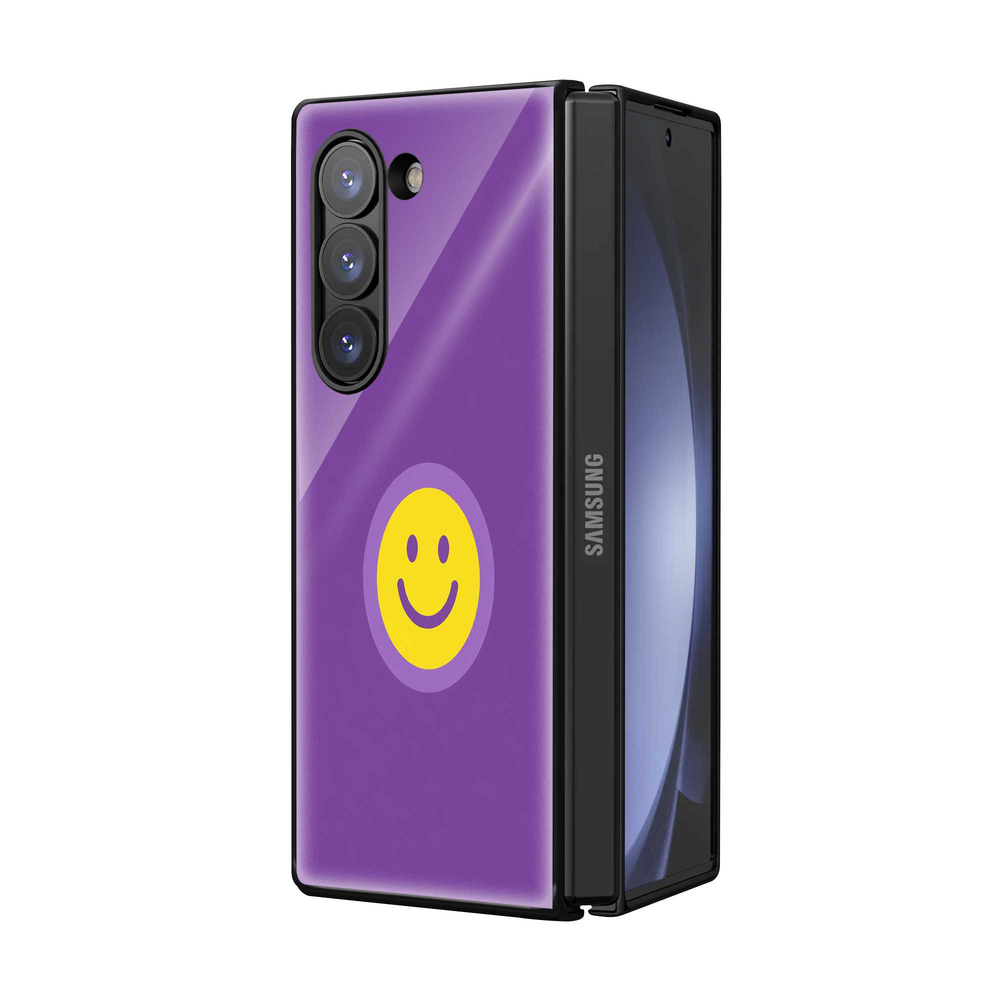Smiley Aura Samsung Z Fold Glass Case