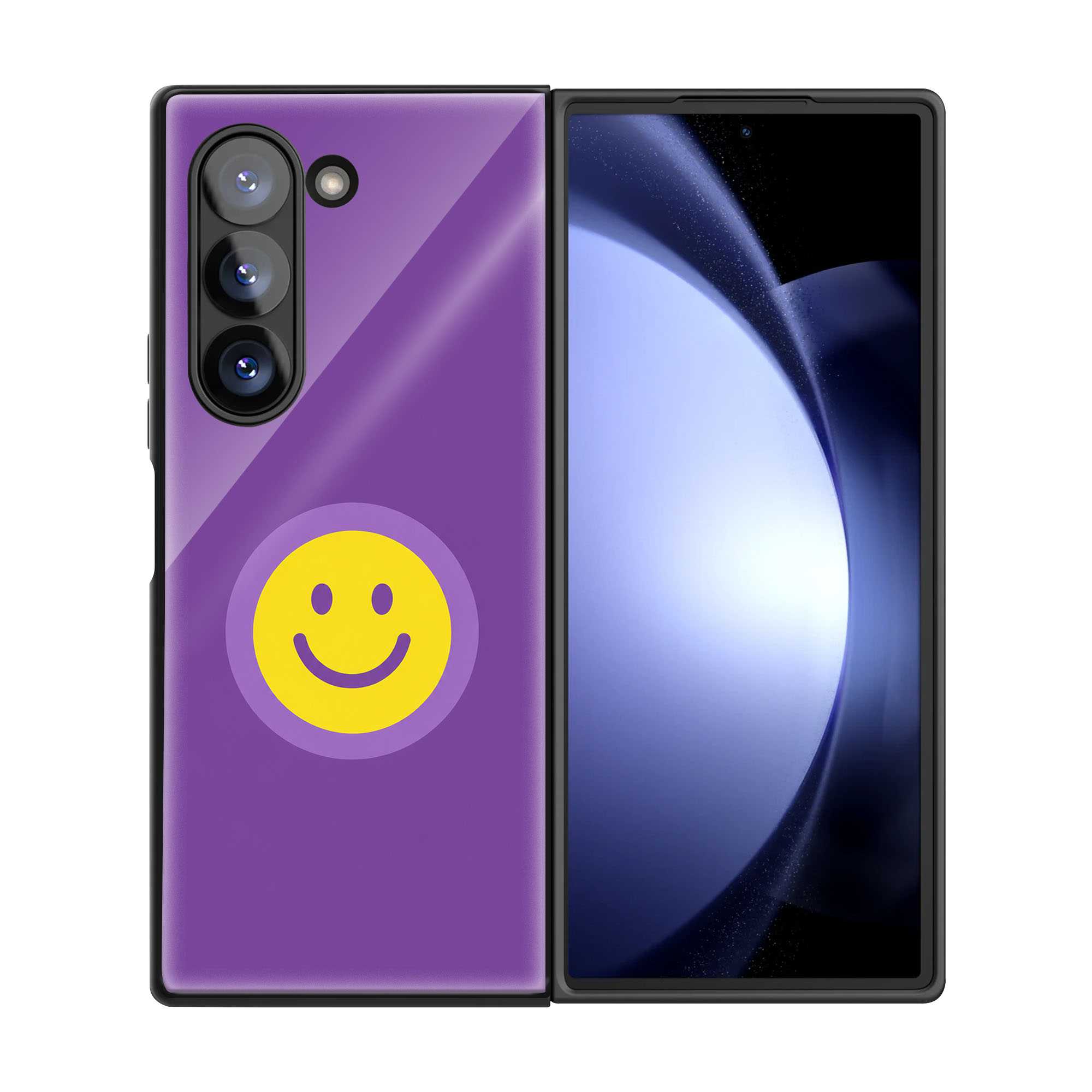 Smiley Aura Samsung Z Fold Glass Case