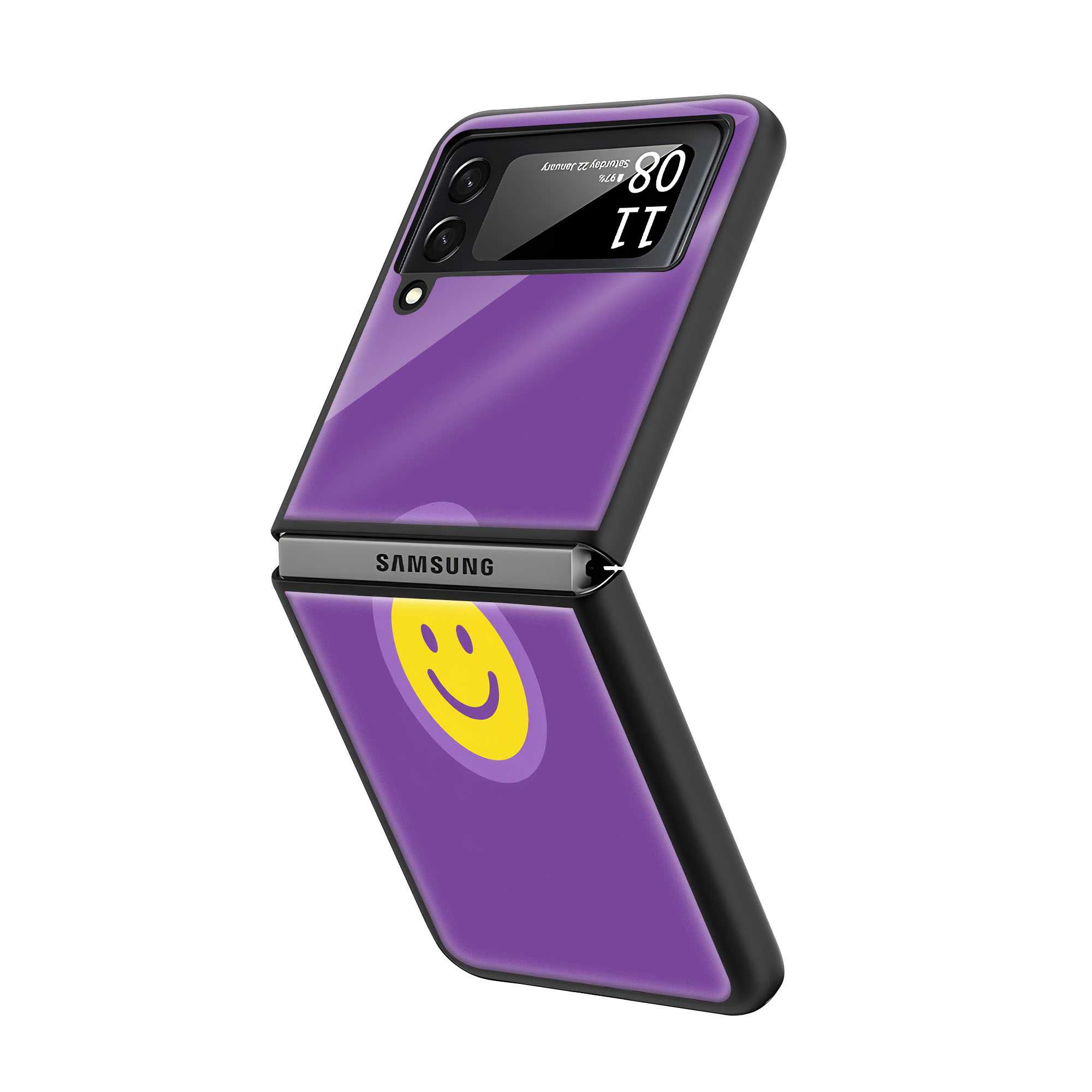 Smiley Aura Samsung Z Flip Glass Case