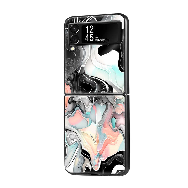 Smoke Marble Samsung Z Flip Glass Case